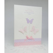 Butterflies Birthday card to a Special Mam