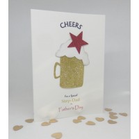 Lager Beer Father's Day Card for a Step-Dad