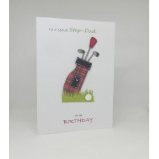Golf Birthday  Card for Step-Dad