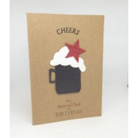 Black Beer Birthday Card for a Special Dad