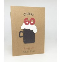 60th Black Beer Birthday Card for a Special Dad