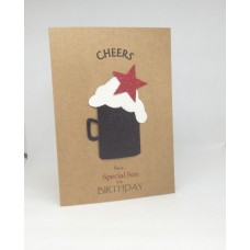 Black Beer Birthday Card for a Special Son