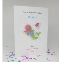 Mermaid 7th Birthday Card for a Special Niece