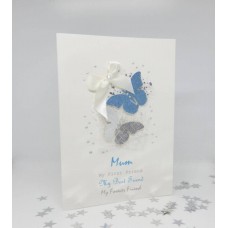Mother's Day Card Glitter Butterflies for Mum