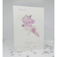 Mother's Day Floral Bouquet Card for My Wife