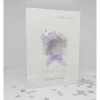 Mother's Day Card with Silver Satin Horse From Both of Us