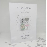 Mother's Day Cards Bottle Bubbly for Wonderful Mam