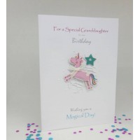 Unicorn Birthday card for a Special Granddaughter