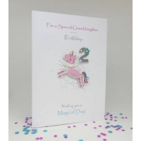 Unicorn 2nd Birthday card for a Special Granddaughter
