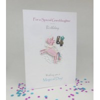 Unicorn 4th Birthday card for a Special Granddaughter