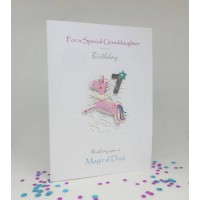 Unicorn 7th Birthday card for a Special Granddaughter