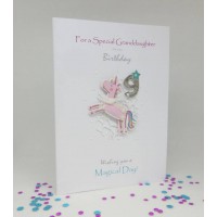 Unicorn 9th Birthday card for a Special Granddaughter