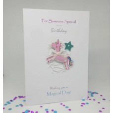 Unicorn Birthday card for Someone Special