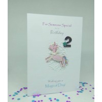 Unicorn 2nd Birthday card for Someone Special