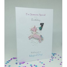 Unicorn 7th Birthday card for Someone Special