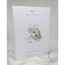 Champagne Wedding Day Card for a Special Couple