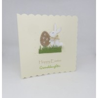Easter Card Bunny with Kraft Egg Hoppy Easter Granddaughter
