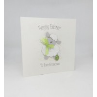Easter Card with Cute Sheep To Ewe Grandson