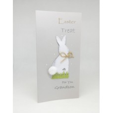 Easter Money Wallet Grey Bunny for Grandson