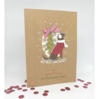 Hopeful Hound Christmas Card for Special Friends