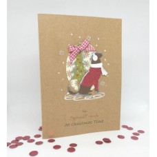 Hopeful Hound Christmas Card for Special Friends