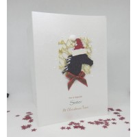 Glitter Horse Christmas Card for Sister