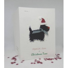 Snowy Scottie Christmas Card for Son