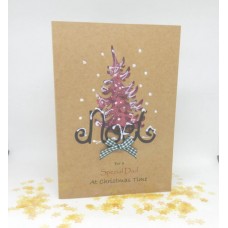 Rustic Festive Tree Christmas card for Dad