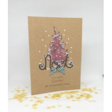 Rustic Festive Tree Christmas card for Grandad