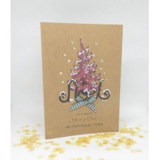 Rustic Festive Tree Christmas card for Mum & Dad