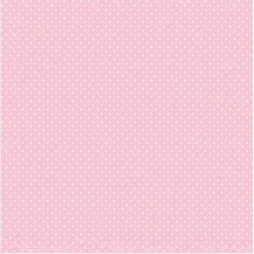 12 x 12 Small White dots on Pink, Polka Dot Paper